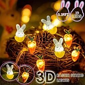 economico Luci di Pasqua-luci decorazioni di pasqua 2m 20led coniglio ravanello filo di rame led luci della stringa fata alimentato a batteria per pasqua decorazione del giardino di casa luci ghirlanda