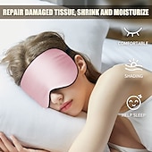 abordables Accesorios de ropa de cama-Antifaz de seda pura natural 100% real con correa ajustable para dormir, cubierta de seda de morera de doble cara para dormir, bloquea la luz y reduce los ojos hinchados.