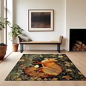 levne Koberce na plochu-inspirovaný william morris fox area kobereček kuchyňská podložka neklouzavá olejivzdorná podlahová podložka obývací pokoj koberec vnitřní venkovní podložka dekorace ložnice koupelna podložka vchod