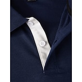 preiswerte Klassisches Poloshirt für Herren-Herren Poloshirt Polos mit Knöpfen Geschäft Casual Kargen Kurzarm Modisch Basic Glatt Taste Sommer Regular Fit Weiß Gelb Rot Marinenblau Königliches Blau Blau Poloshirt
