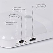 cheap Sensor Night Lights-USB Rechargeable Motion Sensor LED Night Light Rechargeable Dual Color (Warm White And White) PIR Motion Sensor Light for Wardrobe Bedroom Kitchen Stairs Cabinets Hallways Lighting