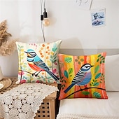 cheap Animal Style-Spring Birds 1PC Throw Pillow Covers Multiple Size Coastal Outdoor Decorative Pillows Soft  Cushion Cases for Couch Sofa Bed Home Decor