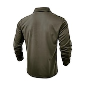 preiswerte Klassisches Poloshirt für Herren-Herren Poloshirt Polos mit Knöpfen Casual Sport Kargen Langarm Modisch Basic Glatt Taste Tasche Frühling &amp; Herbst Regular Fit Schwarz Weiß Armeegrün Rote Marineblau Dunkelgrün Poloshirt