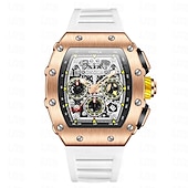 abordables Relojes mecánicos-Reloj Mecánico ONOLA para Hombre Reloj Deportivo al Aire Libre Casual Automático de Carga Calendario Luminiscente Reloj de Gel de Silicona Resistente al Agua