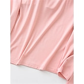 cheap Women&#039;s Sleepwear-Women&#039;s Pajamas Sets Pure Color Simple Comfort Home Daily Bed Modal Breathable Crew Neck Long Sleeve T shirt Tee Pant Elastic Waist Summer Spring Home Outfits