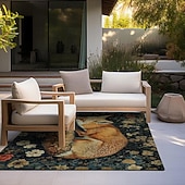 levne Koberce na plochu-inspirovaný william morris fox area kobereček kuchyňská podložka neklouzavá olejivzdorná podlahová podložka obývací pokoj koberec vnitřní venkovní podložka dekorace ložnice koupelna podložka vchod