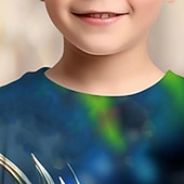 cheap Boy's 3D Animals-Boys 3D Dragon Tee Shirt Short Sleeve 3D Print Summer Active Sports Fashion Polyester Kids 3-12 Years Crew Neck Outdoor Casual Daily Regular Fit