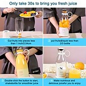 cheap Kitchen Appliances-Portable Electric Wireless Mini Fruit Blender Juicer Electric Juicer Blender USB Portable Mini Fruit Mixers Juicers Fruit Extractors Food Milkshake Multifunction Juice Maker Machine