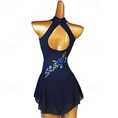 olcso Latin tánc ruházat-tánc salsa latin tánc ruha strasszos női lányok teljesítmény edzés hosszú ujjú magas sifon spandex
