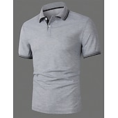 preiswerte Klassisches Poloshirt für Herren-Herren Poloshirt Polos mit Knöpfen Geschäft Casual Kargen Kurzarm Modisch Basic Glatt Taste Sommer Regular Fit Weiß Gelb Rot Marinenblau Königliches Blau Blau Poloshirt