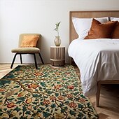 preiswerte Wohn- und Schlafzimmerteppiche-Inspiriert von William Morris, Teppich, Küchenmatte, rutschfeste, ölbeständige Bodenmatte, Wohnzimmerteppich, Innen- und Außenmatte, Schlafzimmerdekoration, Badezimmermatte, Eingangsteppich,