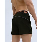 お買い得  メンズアクティブショーツ-男性用 ランニングショーツ ジムショーツ お出かけ 週末 高通気性 速乾性 弾性ウエスト 2 イン 1 平織り ショート 体操服 カジュアル アクティブウェア ブラック ホワイト