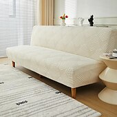 economico Copertura del divano futon-Copridivano letto senza braccioli in tessuto jacquard di 3 misure diverse, copridivano con decorazioni per Capodanno, protezione elasticizzata, copripanca elastico