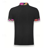 preiswerte Klassisches Poloshirt für Herren-Herren Waffel-Poloshirts Poloshirts Kurzarm Polo-Shirts Umlegekragen Business-Casual Alltagskleidung 3D Druck Sommer Schwarz Weiß Gelb
