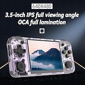 cheap Game Consoles-ANBERNIC RG35XX H Handheld Game Console, 3.5 Inch HD Screen Portable Audio Video Player, Double Rocker Handheld Retro Game Console
