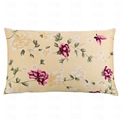 baratos Lençóis e fronhas-Fronha 100% seda amoreira 16 momme seda natural dupla face, capa de fronha com estampa floral de 1 peça com fecho de zíper oculto, cuidados de beleza hipoalergênicos