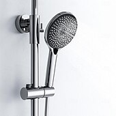abordables Grifos de ducha-Sistema ducha / Válvula mezcladora termostática Conjunto - Alcachofa incluida Ducha de chorro múltiple Cascada Moderno Galvanizado Apertura Externa Válvula Cerámica Bath Shower Mixer Taps