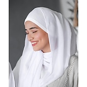 baratos Islâmico Arábico-Mulheres Xales lenços de hijab Árabe árabe muçulmano Ramadã Côr Sólida Adulto Xale