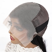 abordables Perruques à dentelle frontale-Perruque en cheveux humains raides de couleur naturelle 13*6, densité 150 %, 14 à 28 pouces