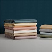 economico 100% cotone-Copripiumino 100% cotone, lenzuolo piano, lenzuolo con angoli, combinazione libera, set di biancheria da letto in raso a 300 fili, copripiumino di qualità premium, federa, collezione letto grigio,