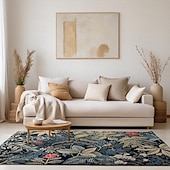 preiswerte Wohn- und Schlafzimmerteppiche-Inspirierter William Morris-Bereichsteppich, Küchenmatte, rutschfeste, ölbeständige Bodenmatte, Wohnzimmerteppich, Innen- und Außenmatte, Schlafzimmerdekoration, Badezimmermatte, Eingangsbereich,