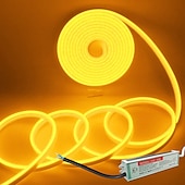 halpa LED-neonvalot-vedenpitävä joustava led-neon-nauhavalo teholla 12v ulkona silikoniköysi 5 m 16,4 ft 600 smd allasvalonauha sopii signature-baariin koti keittiö makuuhuone juhla joulukoristeet