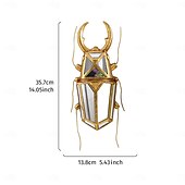 cheap Metal Wall Decor-1PC Ccreative Rresin Mmaterial Gold Asilver Uunicorn Beetle Home Decoration Hhandicraft Wall Hanging with a Special Design Of Mmirror Inlaid Surface is a Good Collectible For Iinsect Eenthusiasts