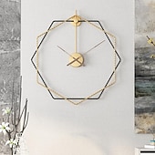 economico decorazioni da parete in metallo-geometria grande orologio da parete decorativo in metallo silenzioso senza ticchettio grandi orologi decorazioni moderne per la casa per soggiorno camera da letto sala da pranzo ufficio 50 60 80 cm