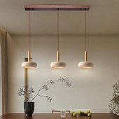 billiga Belysning för köksön-led taklampa 15 cm 1-ljus 3-ljus 3 ljus färg pendel lanterndesign taklampa trä geometrisk vintage vardagsrum sovrum matsal 110-240v