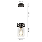 cheap Island Lights-Pendant Lighting for Kitchen Island, 1/3/5-Light Dining Room Light Fixtures Hanging Linear Chandeliers, Farmhouse Chandeliers for Dining Room Pendant Light Fixtures Matte Black Finish with Glass Shades