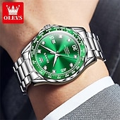 abordables Montres à quartz-Montre homme OLEVS à quartz minimaliste mode décontractée lumineuse calendrier étanche en acier