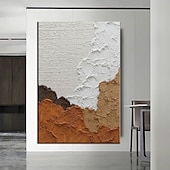 preiswerte Abstrakte Gemälde-handgemaltes, schweres Strukturgemälde, handgemachtes Terrakotta-Strukturgemälde, Wandkunst, minimalistisches Gemälde, Wandkunst, Gipskunst, Terrakotta-abstrakte Kunst, helle Wandkunst,