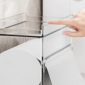 olcso Ékszer- és kozmetikumtárolás-1db fürdőszobai papírzsebkendő tároló doboz lyukasztásmentes WC-papír tartó falra szerelhető papírzsebkendő-adagoló tartály fürdőszobai papírzsebkendő-tároló állvány fürdőszobai kiegészítők