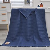 baratos Conjuntos de toalhas-Toalha de banho waffle de tamanho grande, 180x90cm, hotel 100% algodão, toalhas de banho de secagem rápida, super absorvente, leve, macia, multi cores
