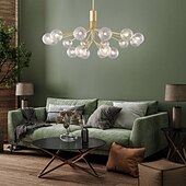 preiswerte Sputnik-Design-9-Licht 110 cm Laterne Desgin Insel Design Pendelleuchten Kupfer Glas Künsterlischer Stil Stilvoll Messing Modern Nordischer Stil 110-120V 220-240V