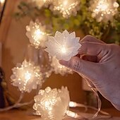 economico Striscie luci a batteria-luci della stringa di fata di fiori in fibra ottica 1,5 m 10 led 3 m 20 led ghirlande per la cerimonia nuziale festa di compleanno di san valentino decorazione della festa a tema della casa di natale
