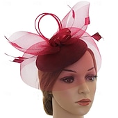 voordelige Fascinators &amp; Hoeden-Elegant Retro vintage Helm Feestkostuum Fascinator-hoed Kostuum Dames Maskerade Vakantie Evenement / Feest Afspraakje Volwassenen Hoed Alle seizoenen