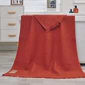 baratos Conjuntos de toalhas-Toalha de banho waffle de tamanho grande, 180x90cm, hotel 100% algodão, toalhas de banho de secagem rápida, super absorvente, leve, macia, multi cores