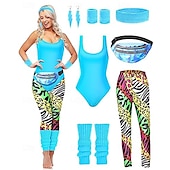 ieftine îmbrăcăminte-Retro / vintage Roz Aprins Ținute Costume de fancy Pentru femei Costum de carnaval Halloween Carnaval Mascaradă Petrecere / Seara Petrecerea Burlăcițelor Parada Mândriei Adulți Leotard / Onesie