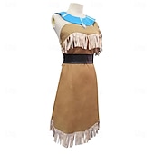 abordables Disfraces de niñas-Sonido del desierto pocahontas Vestidos Accesorios Animé Cosplay de película for Mujer Adulto Mascarada