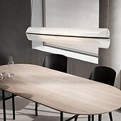 economico Design della linea-lampada a sospensione a led 1 luce 12 cm forme geometriche lampada a sospensione in metallo isola luce moderna stile nordico camera da letto sala da pranzo arredamento illuminazione sospensione