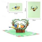 levne Svatební dekorace-3D vyskakovací přání ke dni svatého Valentýna, design stromu s třešňovým květem, papírové vyřezávané přání ke Dni matek, požehnání a děkovné zprávy