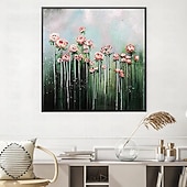 cheap Oil Paintings-Hand painted Beauty Flowers Bloom In Spring Abstract Oil Painting hand painted Wall Art painting Home Decor Picture Modern artwork pciture On Canvas 100% Handpainted oil painting
