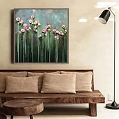 cheap Oil Paintings-Hand painted Beauty Flowers Bloom In Spring Abstract Oil Painting hand painted Wall Art painting Home Decor Picture Modern artwork pciture On Canvas 100% Handpainted oil painting