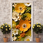 billige Dørdeksler-l.t. hjem avlastning blomster dørdeksler dør billedvev dør gardin dekorasjon bakteppe dør banner for inngangsdør gårdshus ferie fest dekor forsyninger