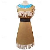 abordables Disfraces de niñas-Sonido del desierto pocahontas Vestidos Accesorios Animé Cosplay de película for Mujer Adulto Mascarada