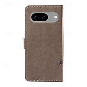 זול תיק טלפון אחר-טלפון מגן עבור גוגל Pixel 8 Pro Pixel 7 Pixel 6 מארז כרטיס ארנק מובלט מגן גוף מלא עם רצועת יד עֵץ פרפר TPU עור PU