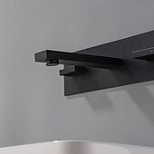 cheap Bathroom Sink Faucets-Bathroom Sink Faucet - Wall Mount / Widespread Electroplated Mount Inside Two Handles Three HolesBath Taps