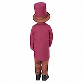 cheap Boys&#039; Costumes-Willy Wonka Cosplay Costume Cosplay Movie Cosplay for Boys Kid&#039;s Masquerade