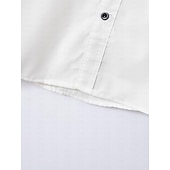 preiswerte Businesshemden für Herren-Herren Oberhemd Lässiges Hemd Schwarz Weiß Hellgrün Burgunderrot Blau Langarm Farbblock Solide / einfarbig Umlegekragen Hochzeit Urlaub Button-Down Bekleidung Baumwolle Modisch Freizeit